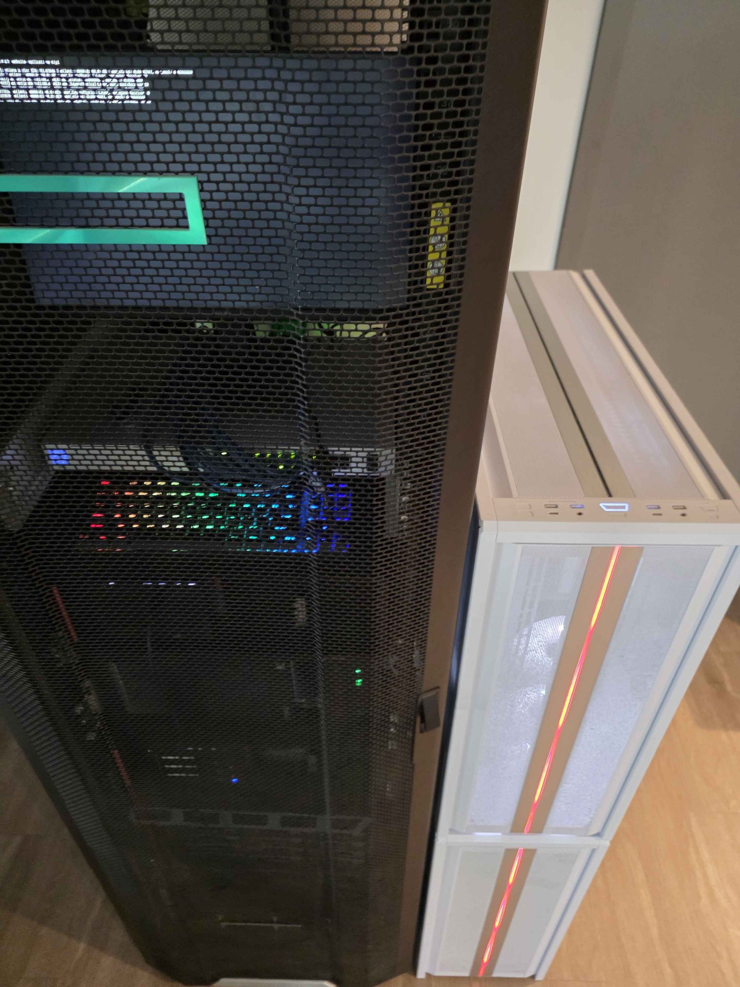 Close view of the upper rack